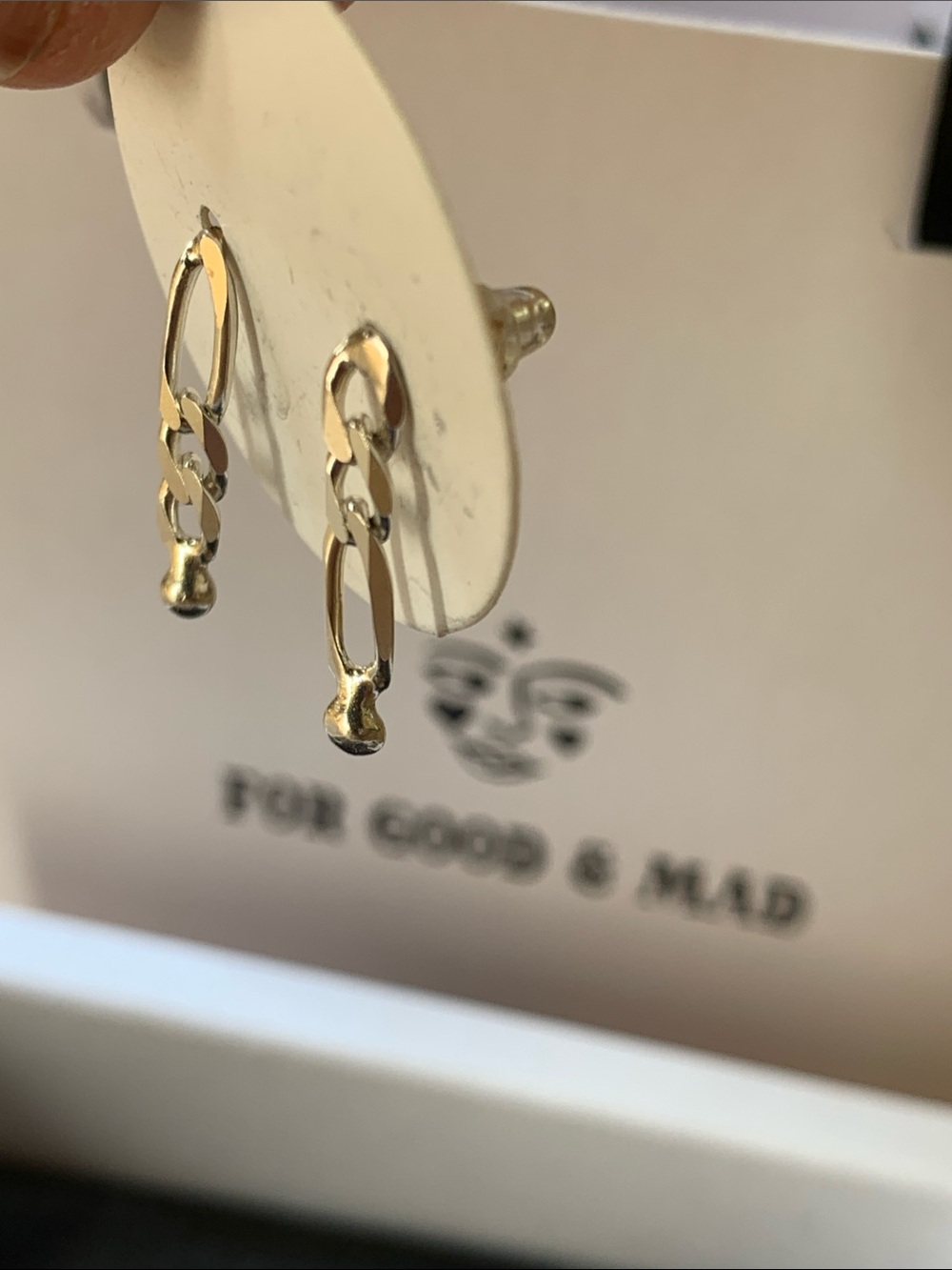 For Good & Mad sterling silver earrings